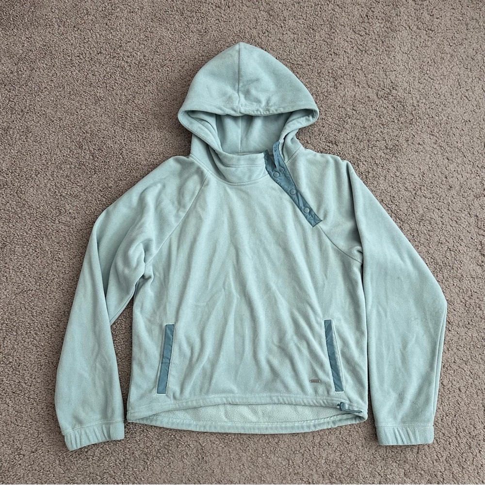 Hollister Light Blue Fleece Hooded Sweater Womens M